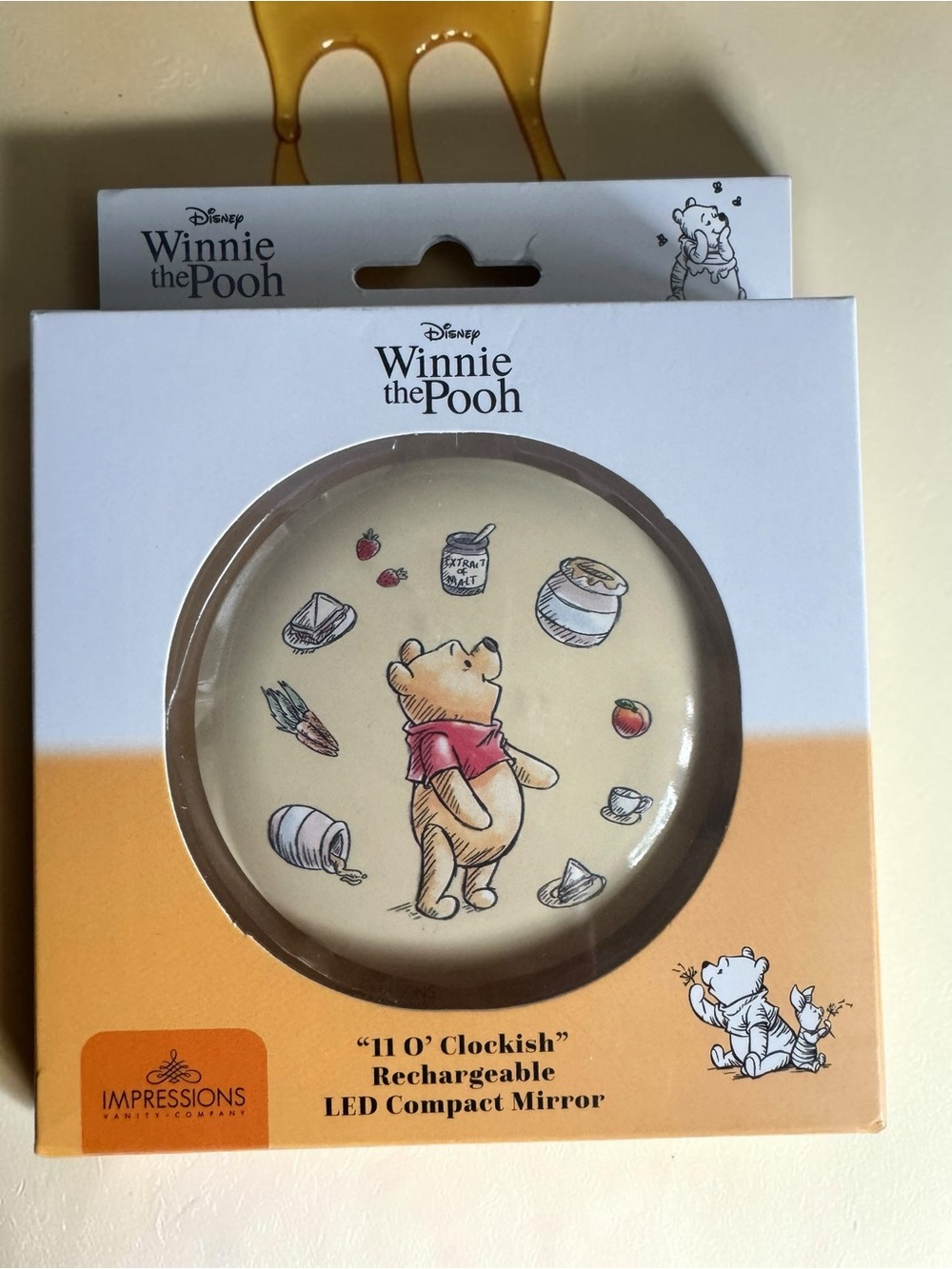 Disney Winnie the Pooh Rechargeable LED Compact Mirror by Impressions